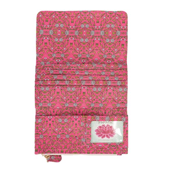 NWT NEW Papaya Fancy Elephant Tri Fold Wallet Vegan Leather - Picture 4 of 5